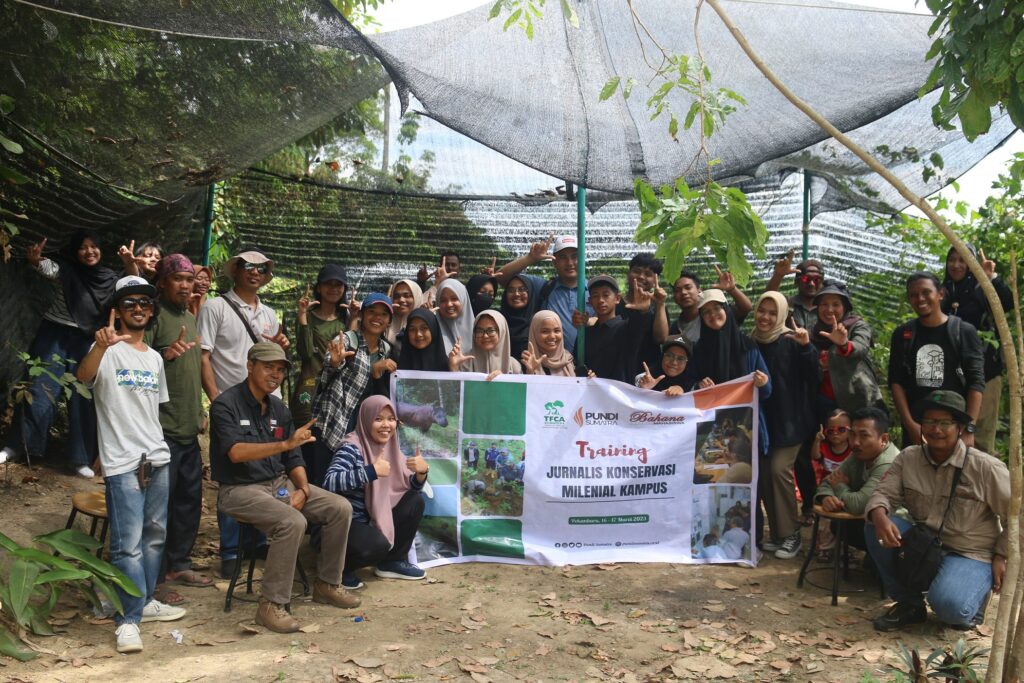 Training Jurnalis; Pelibatan Pers Kampus Sebagai Roda Penggerak Kerja Konservasi. Dok. Pundi Sumatra